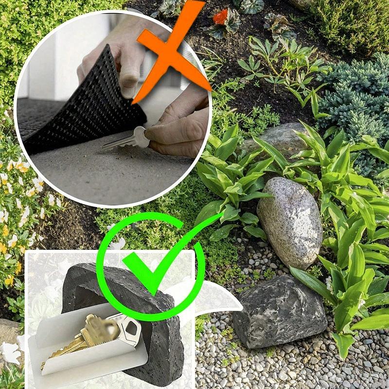 

Realistic Stone Spare Key Hider Simulation Rock Outdoor Courtyard Door Key Hidden Storage Box Type A