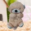 Musical Otter Plush Toy with Lullaby Soothing Sound Light Washable Breathing