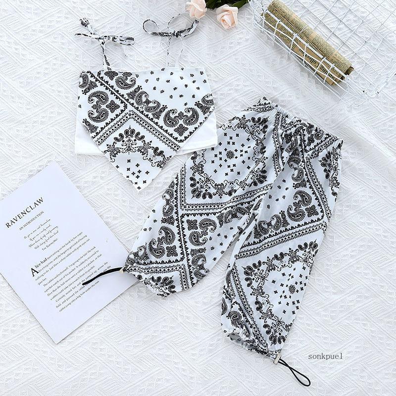 3-6 Years Summer Suit Thin Girls Suit Suspender Mosquito-proof Pants Two Pieces of Cute Girl Children's Clothes