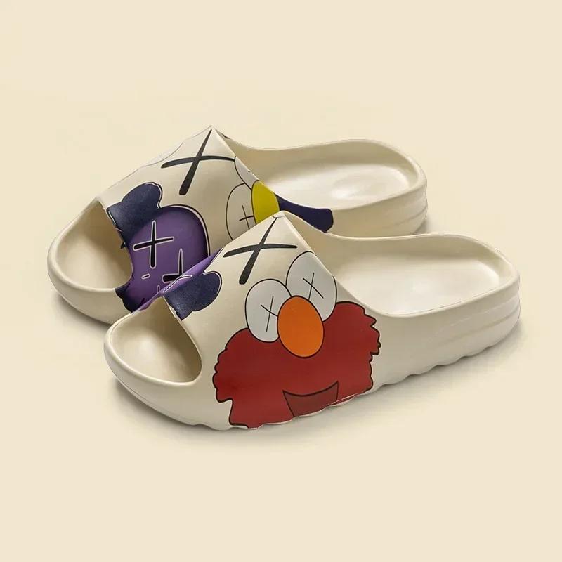 

Women s Platform Slippers Cute Cartoon Non-slip EVA Summer Shoes For Men Comfortable Bathroom Slipper Boys 42-43 бежевий