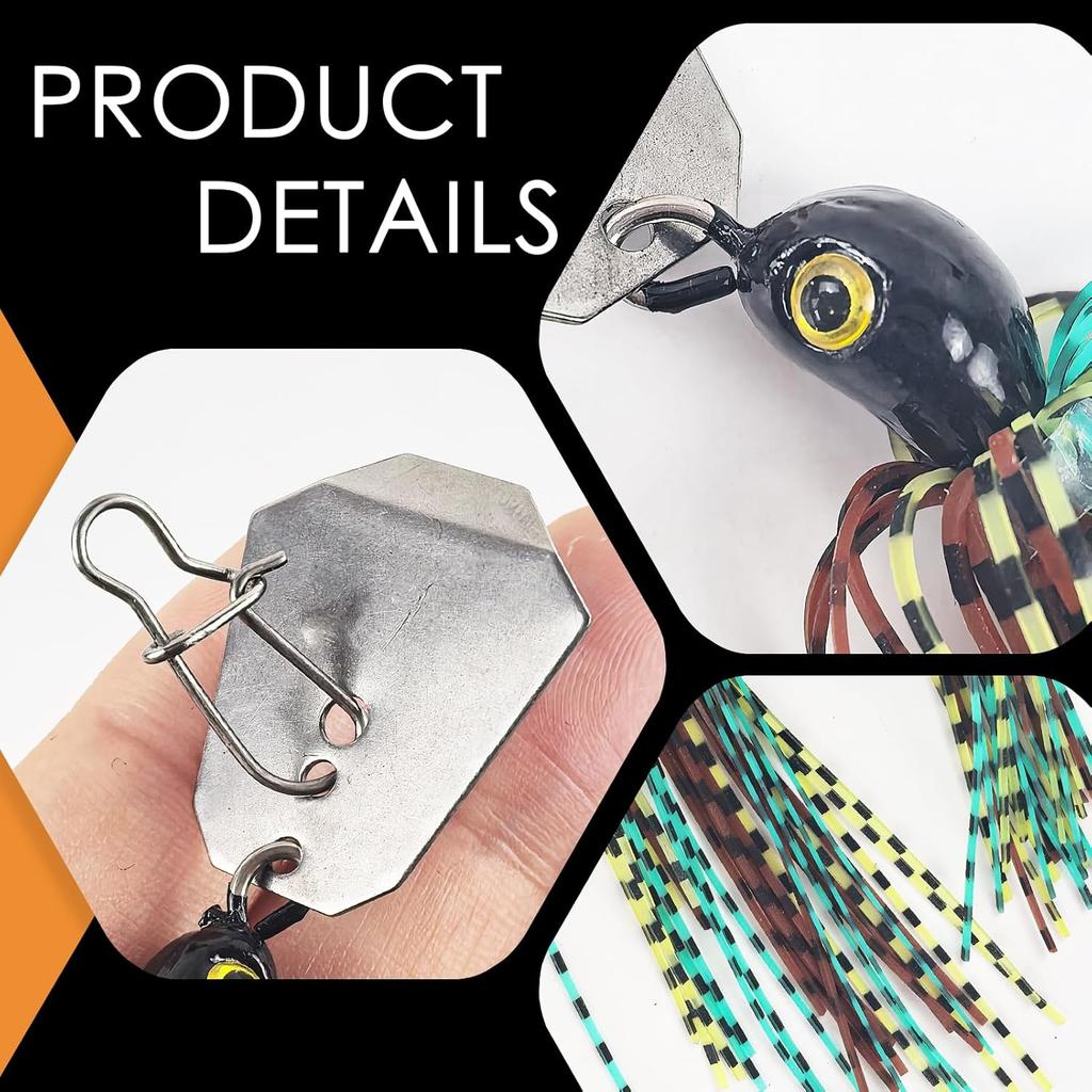 1pcs Fishing Lures 100mm 11g Blade Metal Bait With Rubber Skirt Artificial Wobbler Buzzbait Jigging Lure Spinner Spoon For Pike