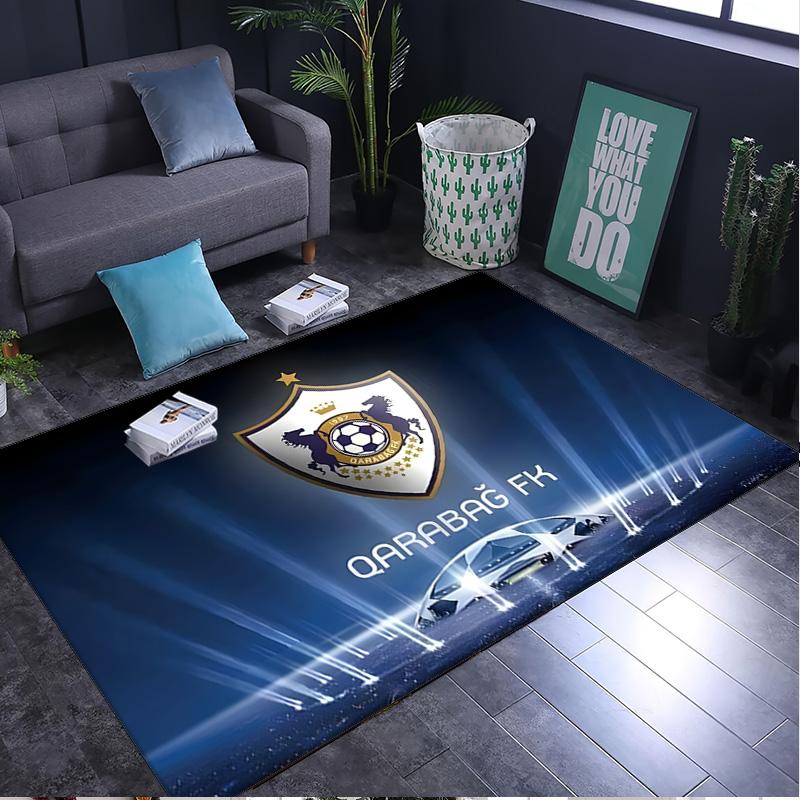 1PC rug Soccer Team Qarabag Design Carpet, Chair Rug,Area Rug for Office Bedroom living rooms bedroom, Doormat decor Christmas fan gifts