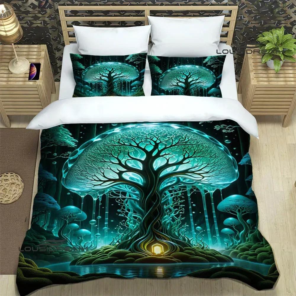 Tree of Life printed Bedding Sets exquisite bed supplies set duvet cover bed comforter set bedding set luxury birthday gift