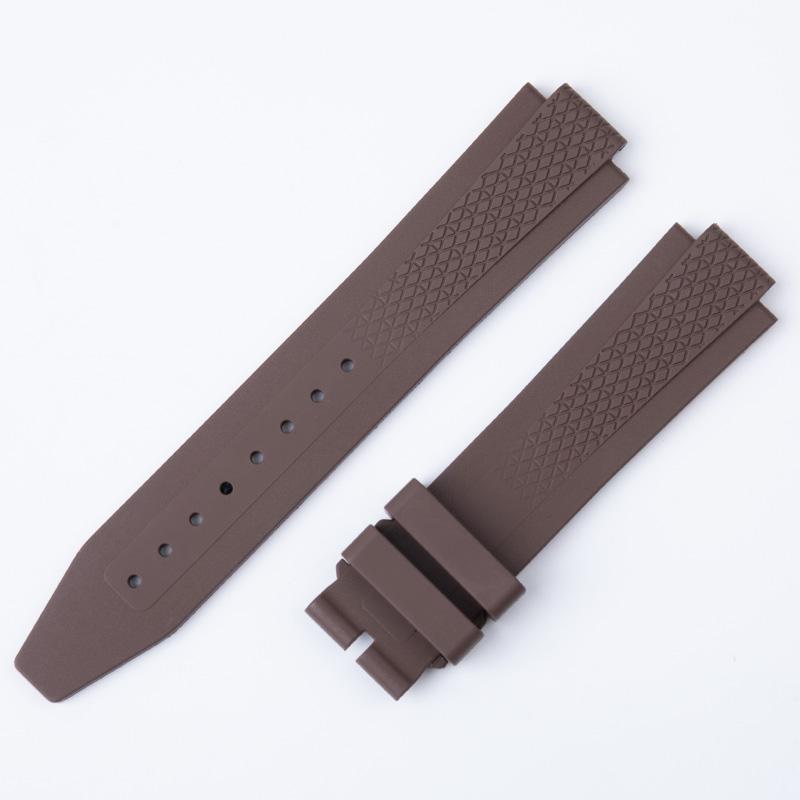 

New Soft Colorful Fluororubber FKM Rubber For Blue Balloon Series Convex Interface Watchband Cartier Strap Men 20X12mm Pin Clasp 20-12mm&No buckle
