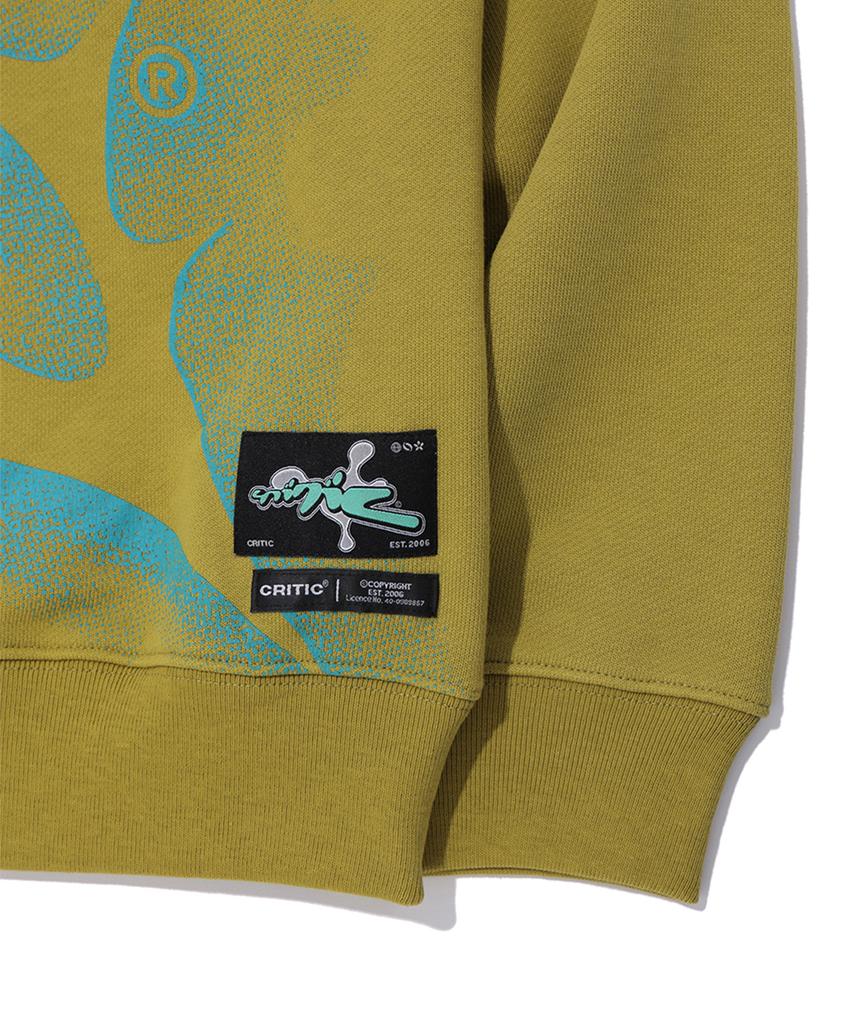 CRITIC Emergency Landed Alien Sweatshirts Olive