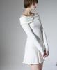 ALIENAR Double Ruffle Off-Shoulder Long Sleeve (Wh)