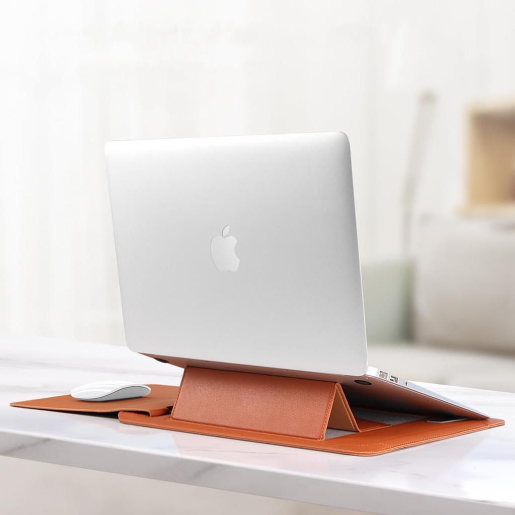 Hoyong Laptop PC Compatible with and 16 Inch with Stand Mouse Storage Laptop Vertical PU Computer Tablet for Business Unisex Case, Case, 15, 15.6,