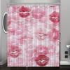 Romantic Lip Print Digital Shower Curtain, Free Hook Included, Machine Washable, Reversible All-Season Polyester Bathroom Decor