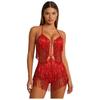 Damen Bauchtanz Bodysuit mit Fransen Pailletten Quasten Ausgeschnitten Rückenfrei Glänzend Jumpsuit
