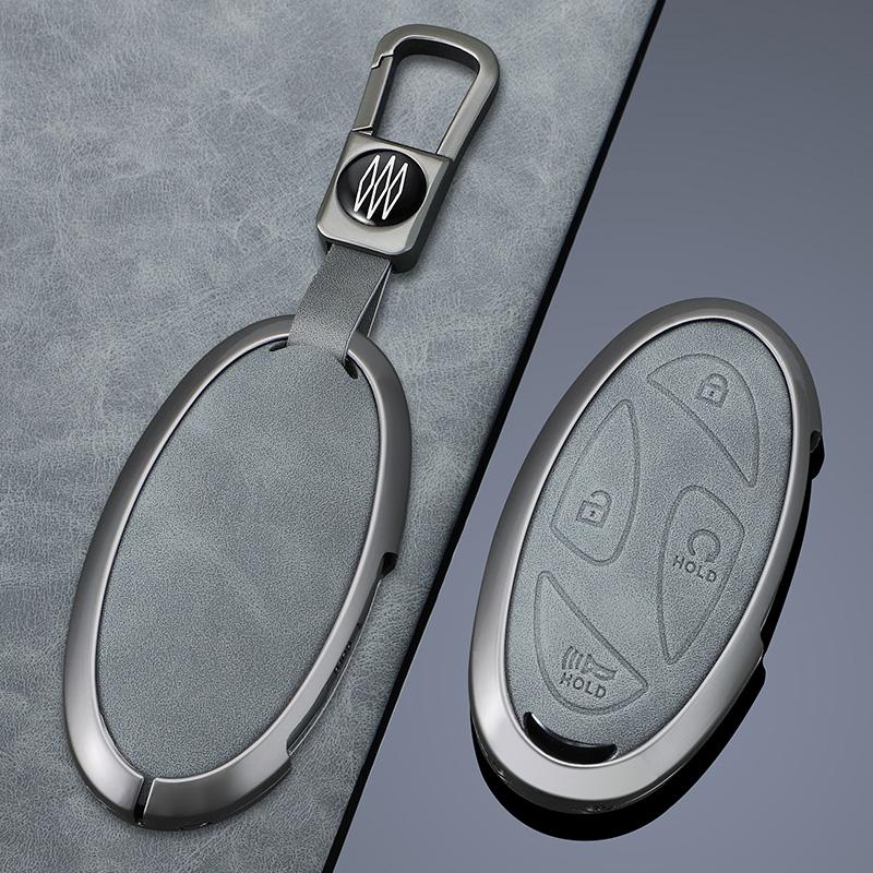 5 7 Tasten Zinklegierung Auto Smart Key Fob Abdeckung Hülle Schutzgehäuse Fernbedienung Passend für Hyundai Kona Ev Grandeur Gn7 Ioniq 6 Serie
