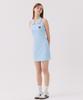 AWESOME STUDIO Collar Halterneck Mini Dress Sky Blue