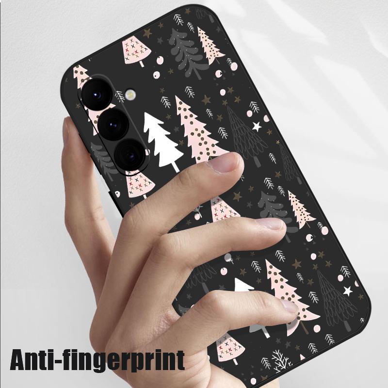 Lanyard Phone Case For Samsung Galaxy A56 A17 A26 A16 A36 A55 A54 A53 A15 S24 S25 FE S25 S22 S23 Ultra Plus Christmas Tree Patterned Cover