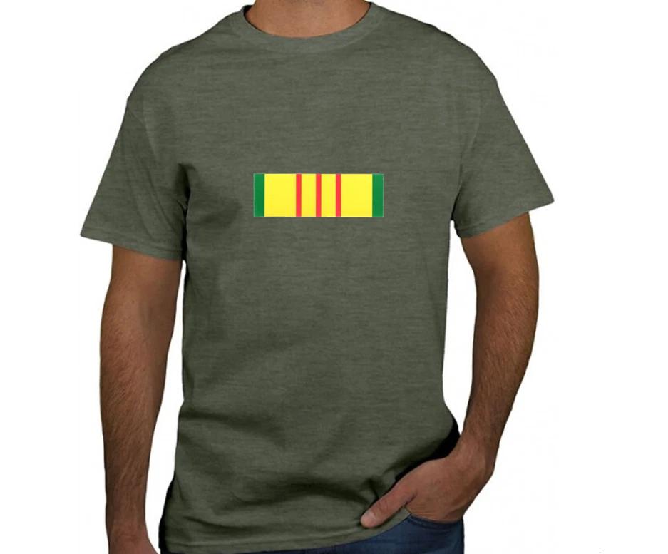 Vietnam Service Ribbon Vietnamese War Veteran Patriot Military Green T-Shirt 2XL