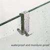 4pcs Stainless Steel Double Side HooksBathroom Shower Door Hook Over Glass Door Shower Towel Rack For Glass Wall Or Glass Door