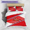 3pcs Duvet Cover Set (1*Duvet Cover + 2*Pillowcase, Without Core),football team Print Bedding Set, Bedroom Decor, All‑Season, Birthday Gift
