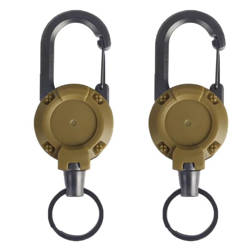 Avvolgicavo Automatico Retrattile da Esterno Portachiavi Retrattile con Cavo d'Acciaio Portachiavi Anello Portachiavi Retrattile Strumento