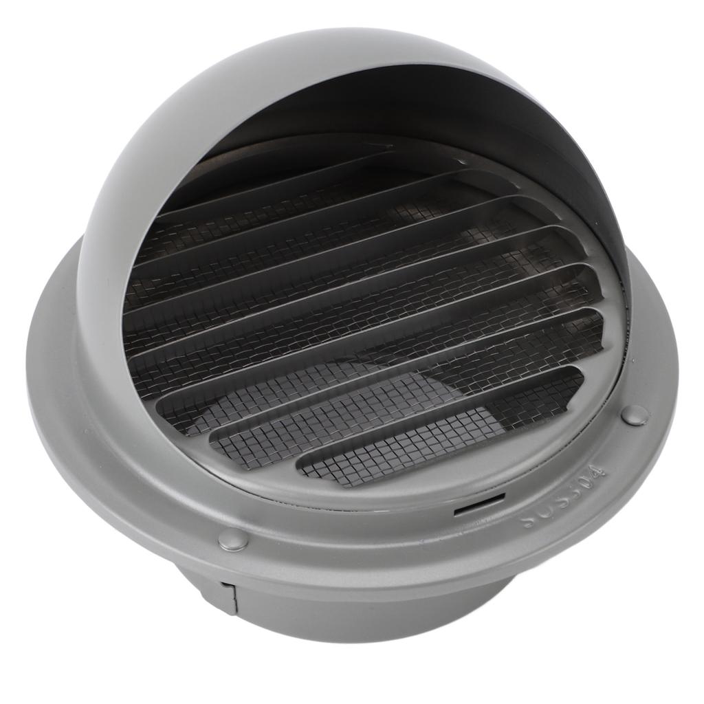 Stainless Steel Air Vent Versatile Weatherproof Round Louvered Exhaust Vent Grill Hood Ventilation Cover for Home