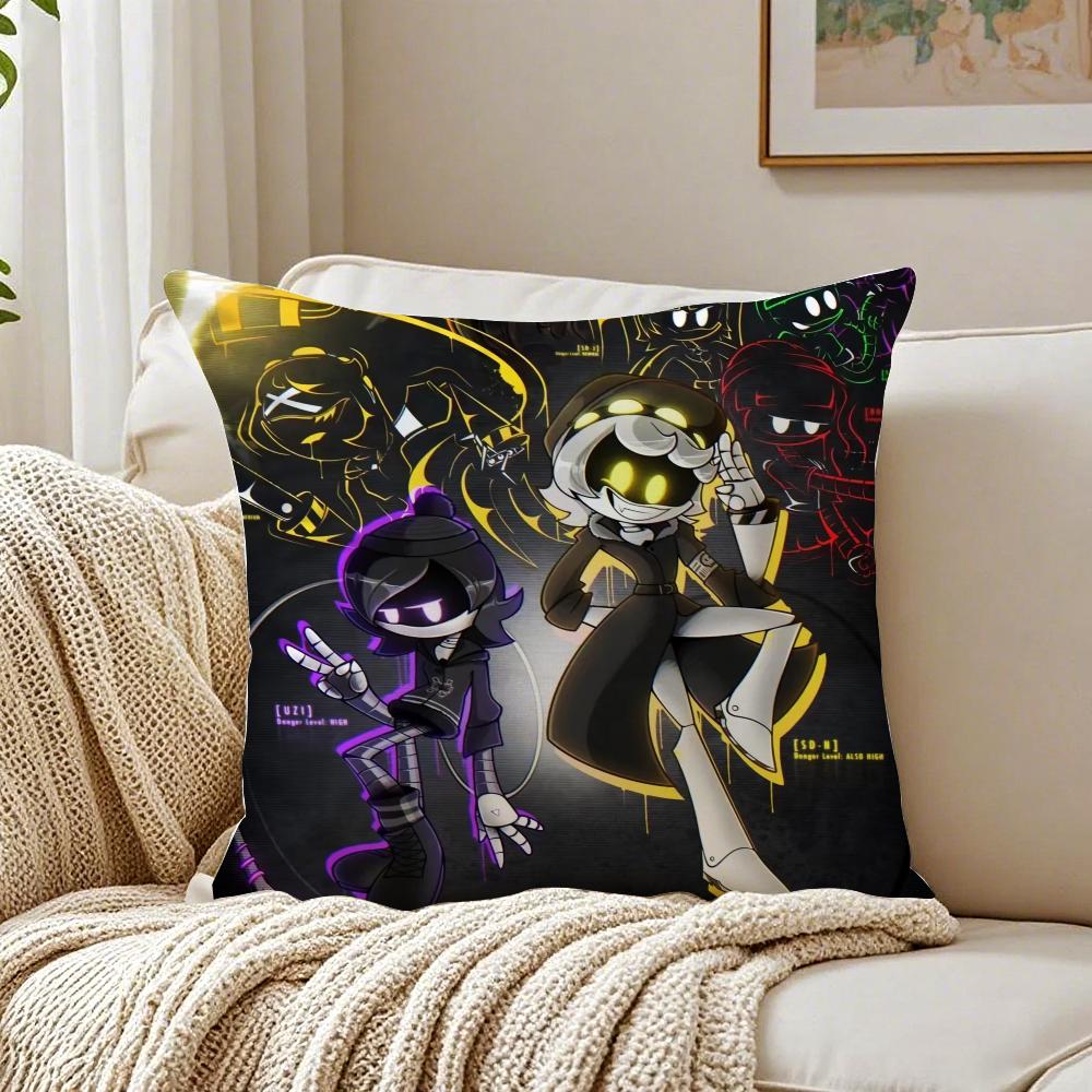 Cyberpunk Action Anime MMurder DDrones Cushion Cover Pillowcase Antidustmite living Room Sofa Decor Cushion Room