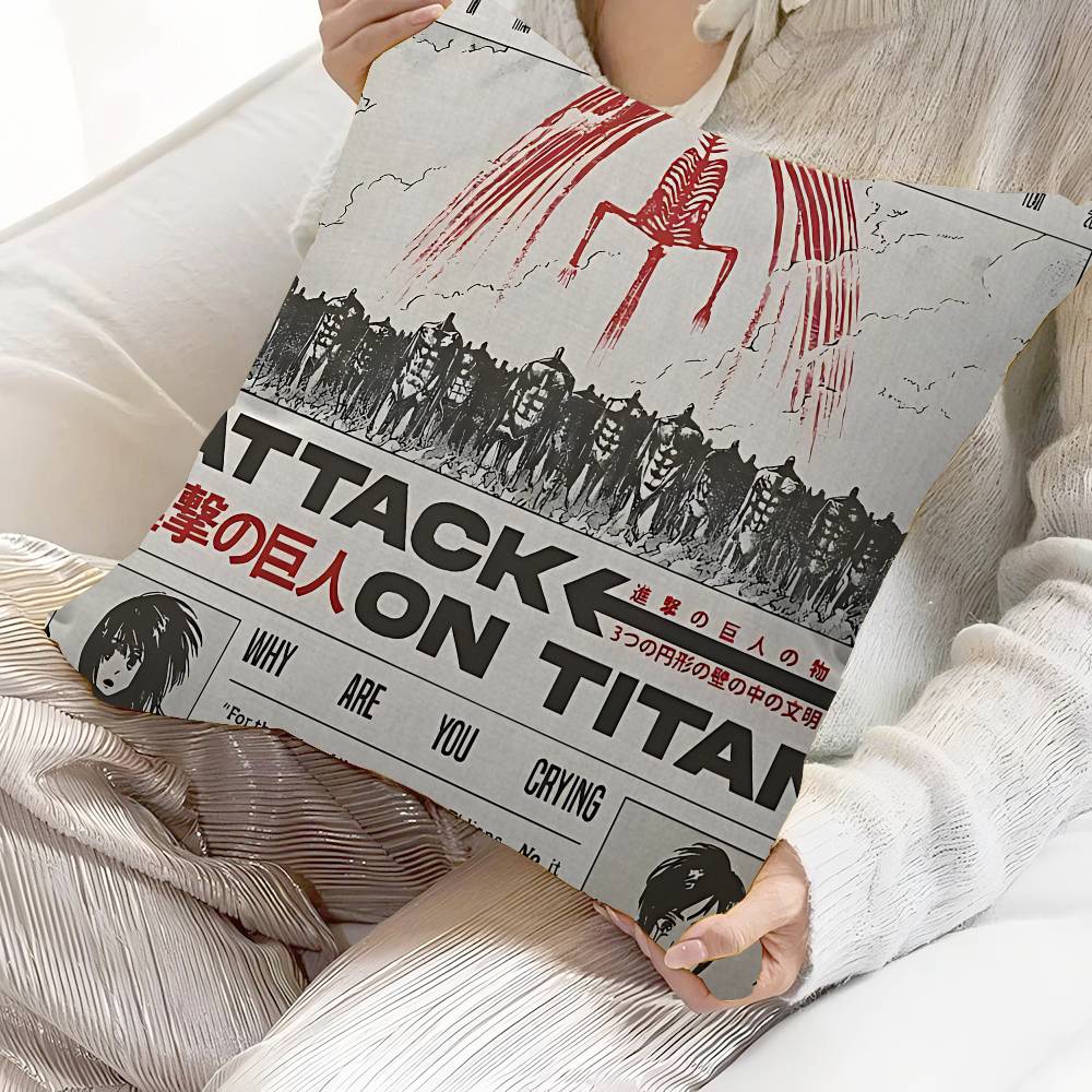 

Аніме А- Атака Титанів Кленовий Дизайн Наволочка Щасливий Осінній Врожай Декор Святковий Декораці Наволочка 12x12Inch