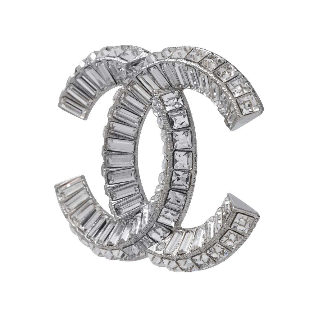 Chanel Classic Double C Fashion Casual Alloy Brooch Women accessories Silver A63085-Y02003-Z3502