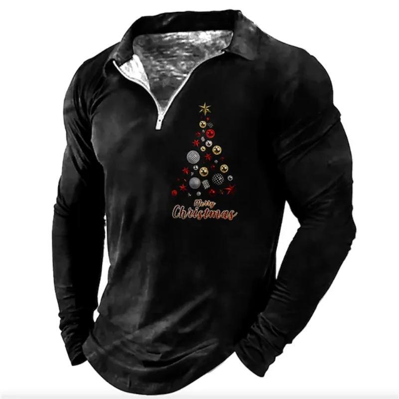 New POLO Shirt Zip Long-sleeved Lapel Men's Sweatshirt Casual Tops Tide