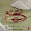 Chinesisches Tierkreiszeichen Rotes Schnur Sicherheitsverschluss Armband für Männer und Frauen - Handgeflochtenes Design