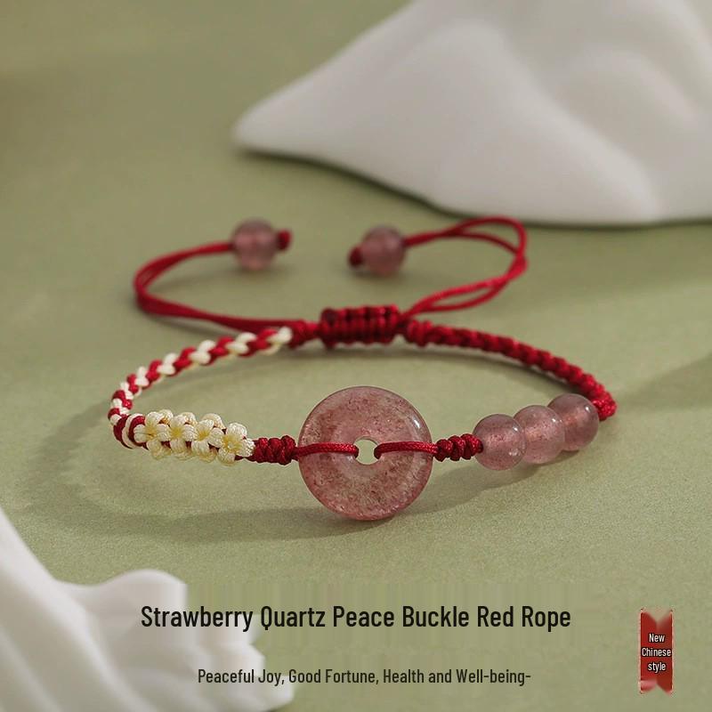 Chinesisches Tierkreiszeichen Rotes Schnur Sicherheitsverschluss Armband für Männer und Frauen - Handgeflochtenes Design