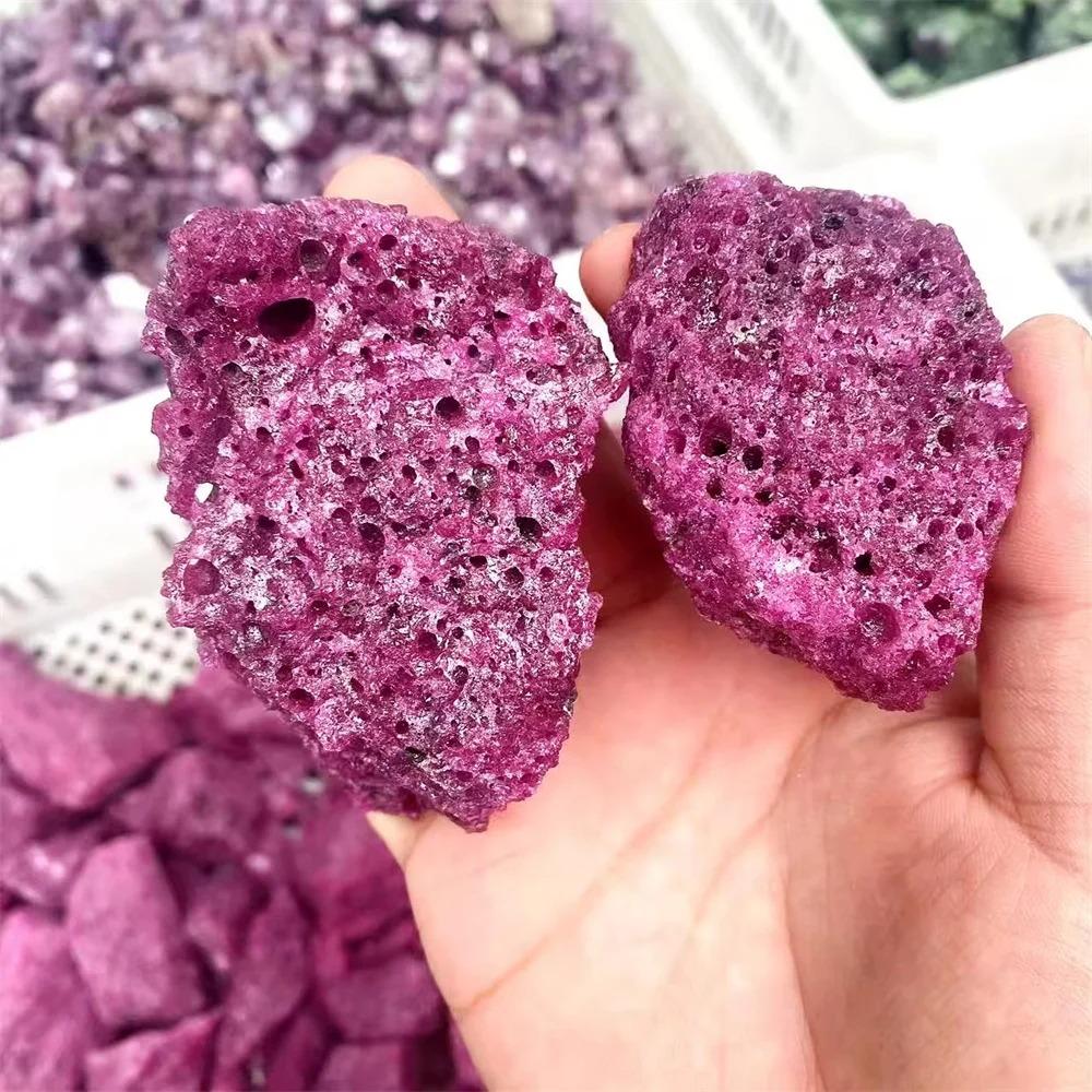 Natural Red Corundum Raw Stones Ruby Crystal Specimen Wicca Raw Mineral Healing Gemstone DIY Jewelry Making Aquarium Home Decor