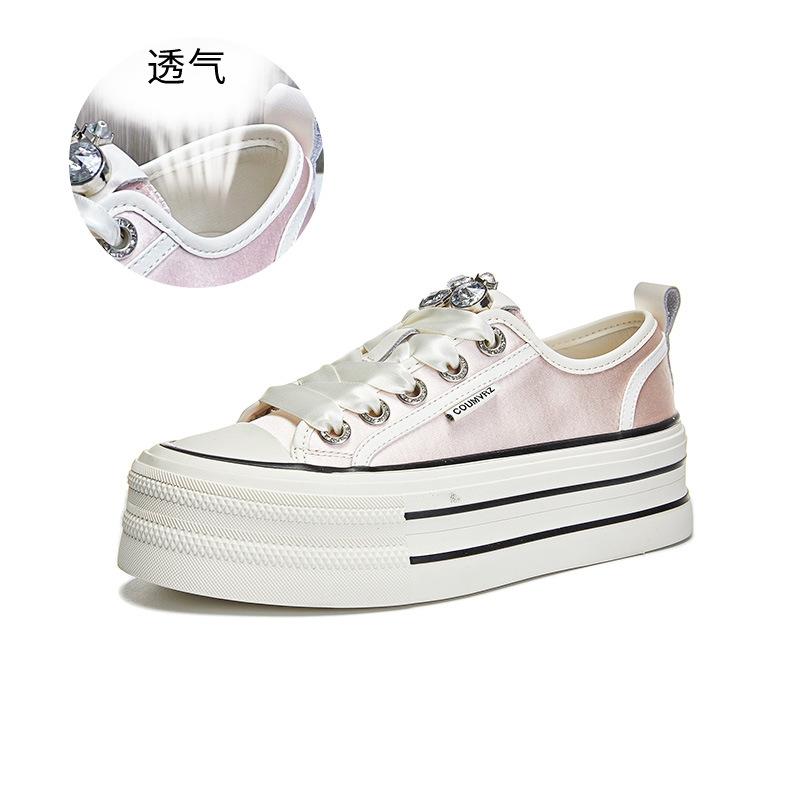 New Little White Shoes Women's 2025 Autumn Women's Casual Single Shoes Platform Heightening Board Shoes Women's Classic Versatile Shoes Children