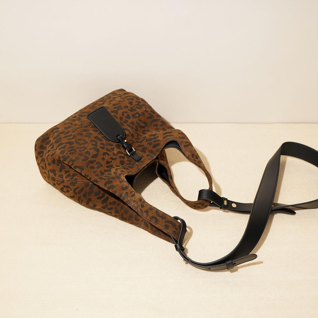 Tragbare Matte Tasche mit Leopardenmuster Damen Neue Lässige Pendler-Ledertasche
