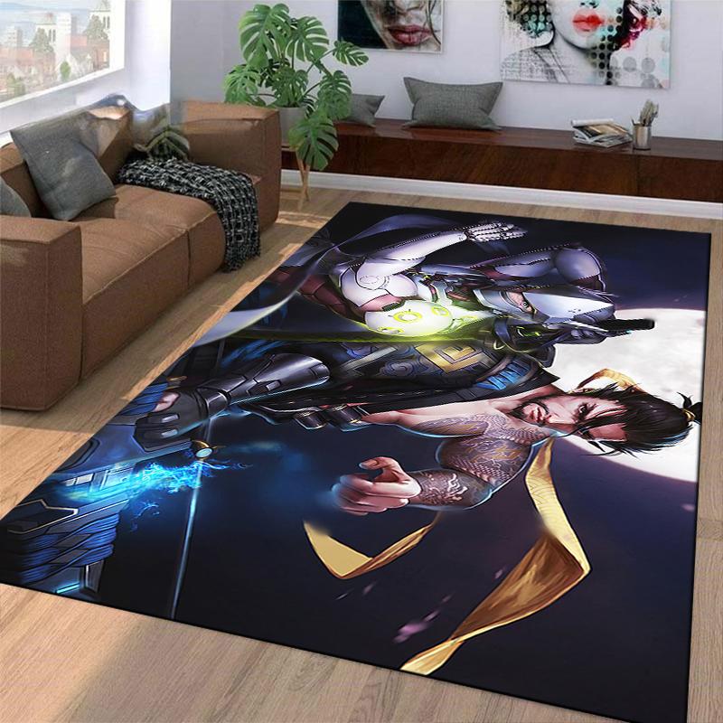 Combat Heroes Anime Style Rug Suitable for use as an anti-slip game mat for living room and bedroom sofas