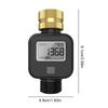 Water Consumption Test Meter IPX5 Waterproof Electronic Water Meter Sensor Brass Inlet Flow Rate Measure Tool for Outdoor Garden