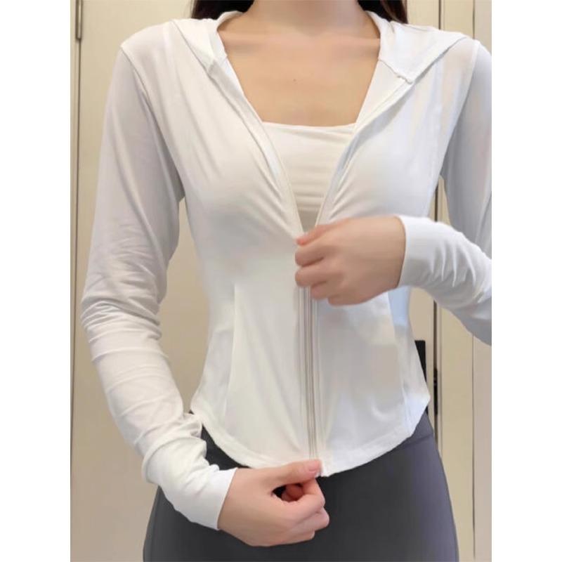 

Pink ice silk sunscreen clothing women s summer thin outdoor UV protection sunscreen clothing slim-fitting short jacket top L suggest 55-65kg білий