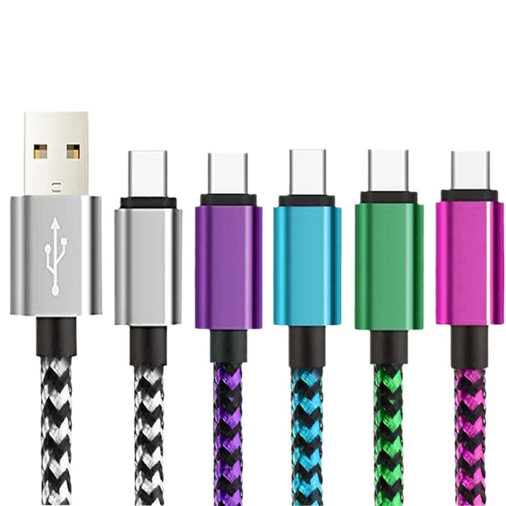 Pleciony nylonowy kabel USB-C do szybkiego ładowania dla telefonów Huawei i Android