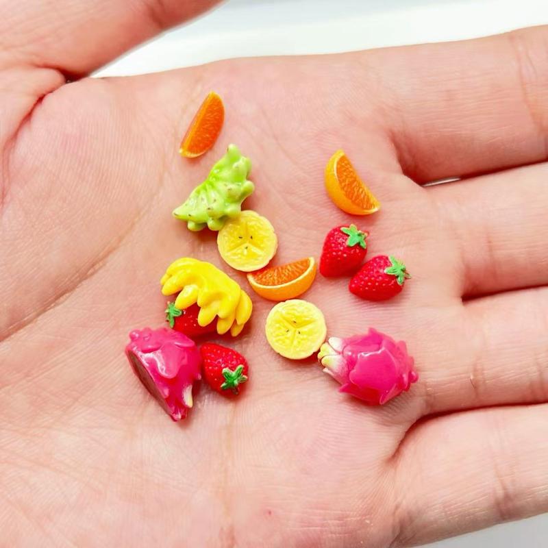 Dollhouse 1:12 Scale Miniature Food Toys Supermarket Fruit Kit with Clear Box for Collectible Display