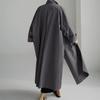 Printemps Automne Femmes Coton et Lin Chemises Robes Poches Fente Latérale Droite Décontracté Ample Robes Féminines