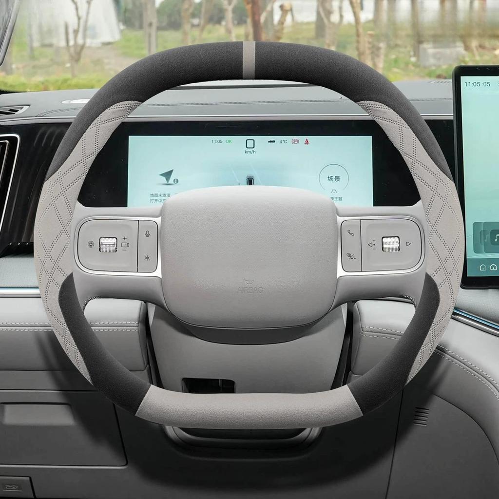 Für BYD Sealion 6 Seal U Dmi EV 2026 Auto Wildleder Premium Qualität Langlebig Atmungsaktiv Rutschfest Ganzjahres Lenkradbezug