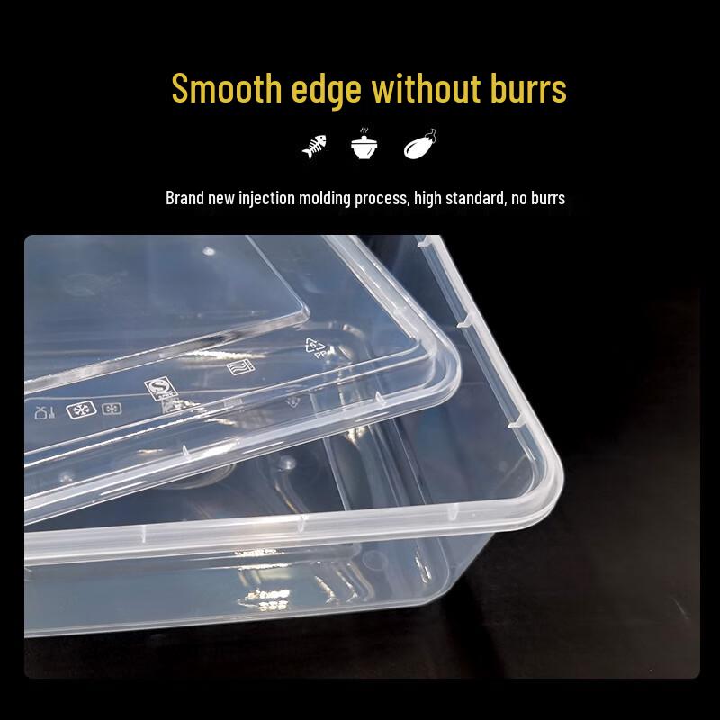 Disposable Rectangular Food Containers with Lids