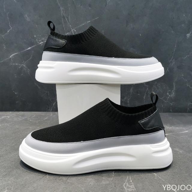 Fashion High-quality Hightop Socks Shoes Men Summer New Style Knitted Soft Sole Men Shoes Breathable Allmatch Trend Casual Shoes