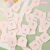 50Pcs Pink Flower Fold Packing Cardboard Display Cards For Handmade Necklace Bracelet Headwear Hairband Retail Hanging Labels