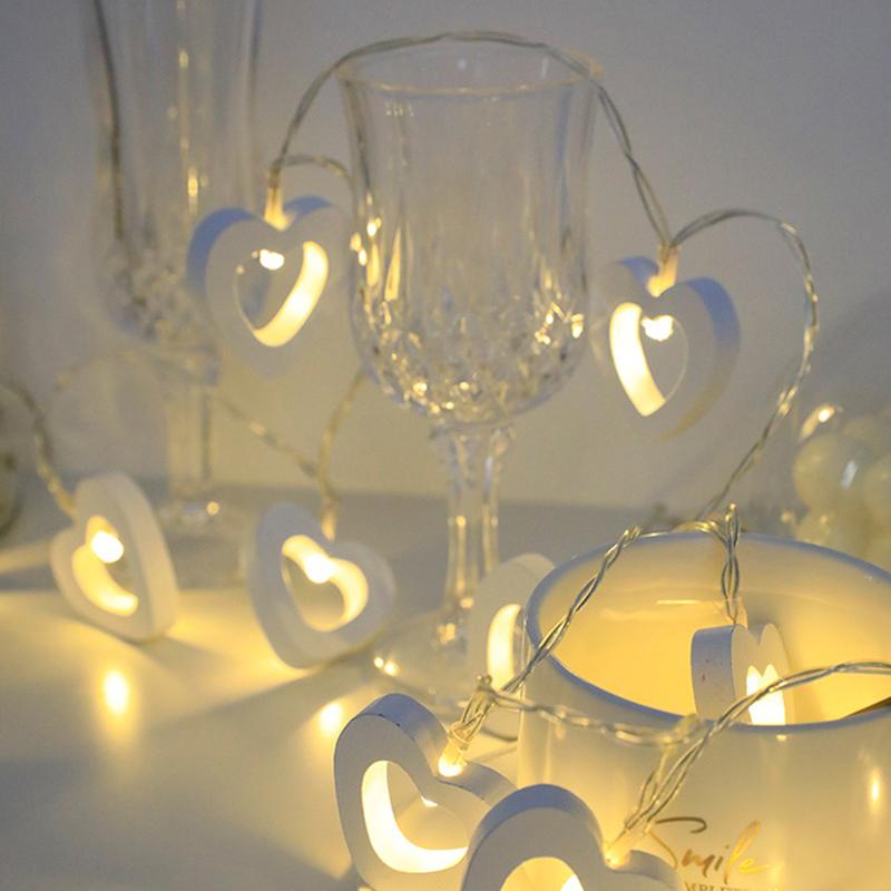 D5 LED Light String Fairy Peach Heart Garland Lamp Bedroom Garden Birthday Valentine's Day Wedding Party Decoration Light String