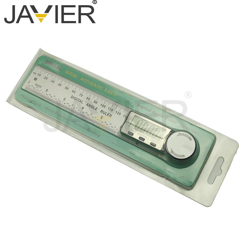 JAVIER High-Precision Digital Display Stainless Steel Electronic Angle Ruler Protractor Multi-Function Tool