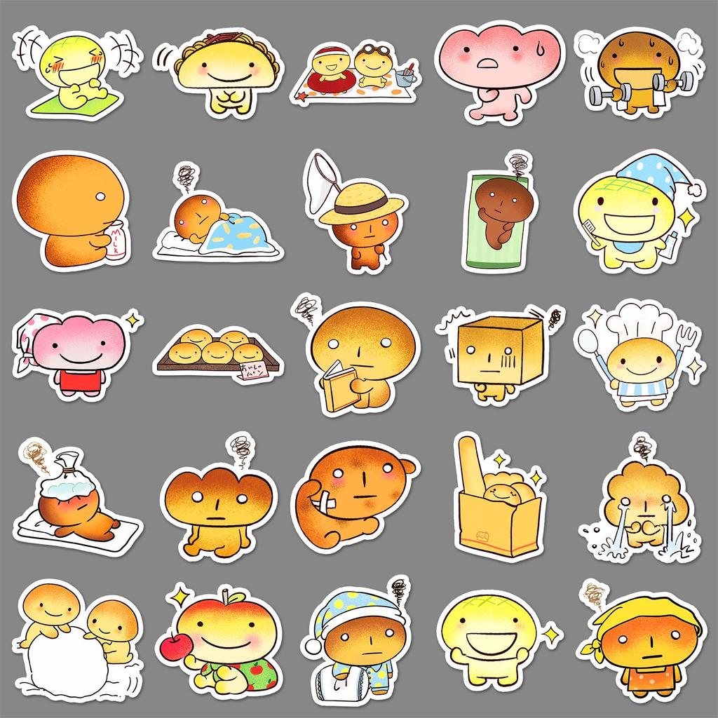 50 Japanese Anime Kogepan Waterproof Stickers for Water Bottles, Thermos Cups, and Notebooks