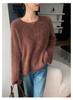 Women's Plush Cashmere Sweater: Slimming, Fluffy, Thick, Warm, Velvety Knitwear for Autumn/Winter 2025 in White.