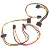 4 Pin to 2/3 Port SATA Power Connector Cable Safe Overcurrent Protection for 6000 8000 ATX Desktop PC HDD SSD