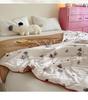 Cartoon Milk Knit Cotton Baby Quilt – Cooling Summer Blanket for Infants
