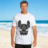 French Bulldog Cotton Tshirt For Couple Summer Y2k Funny Tshirts Hip Hop Tee Shirt Oversize Wholesale Clothes