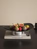 Elegante Frutero con Veta de Madera para Sala de Estar - Perfecto para Dulces de Año Nuevo Chino y Exhibición de Pasteles