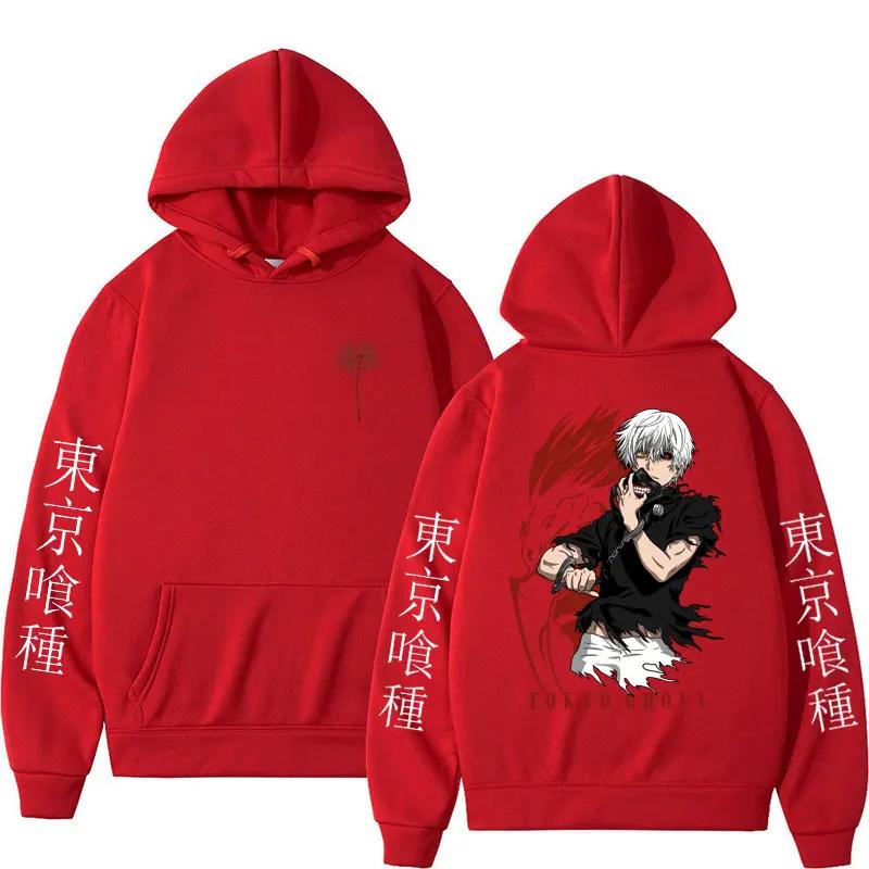 Japonské anime Tokyo Ghoul Mikiny Ken Kaneki Gotická mikina Retro mikina Hip Hop Nadměrná Pánská Dámská Ležérní Streetwear Pulovry
