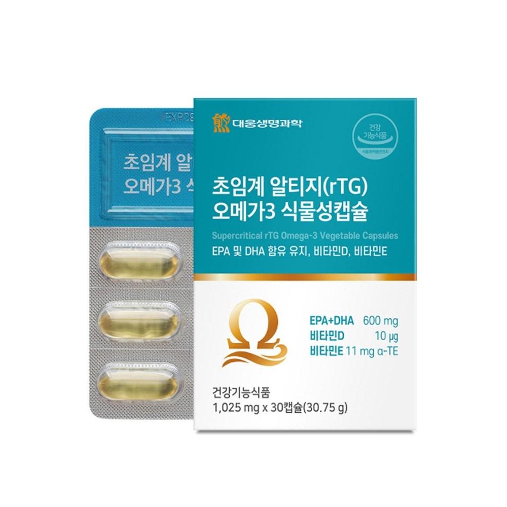 Daewoong Supercritical rTG Omega-3 Vegetable Capsules 1025mg X 30 Capsules 1 Box